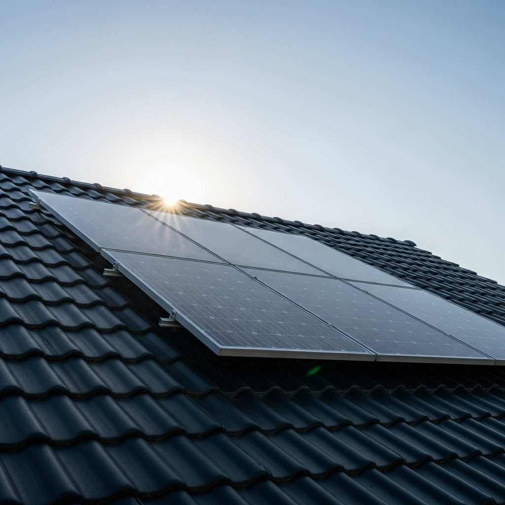 Panneaux solaires sur toit